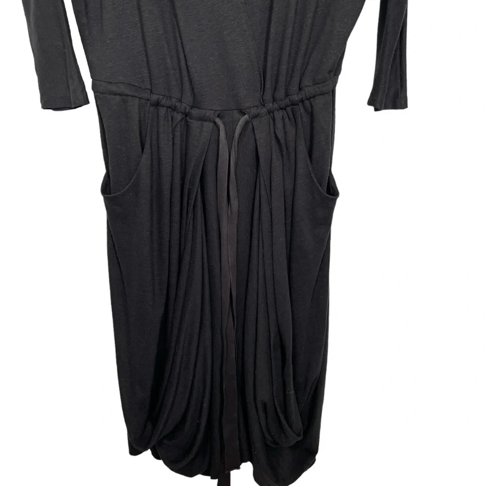 Free People Black Cut Out Tie Front Dress